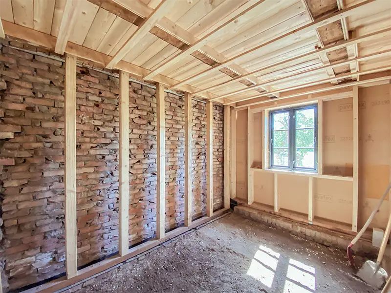 Innenausbau in Zubzow mit Holzständerkonstruktion von NordWerk