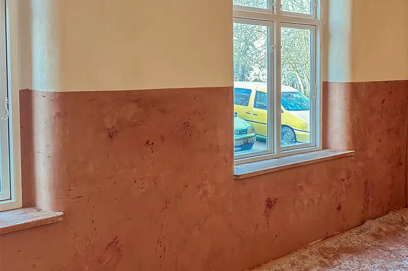 Kalkglätte an Innenwand – natürliche Oberfläche von NordWerk Rügen